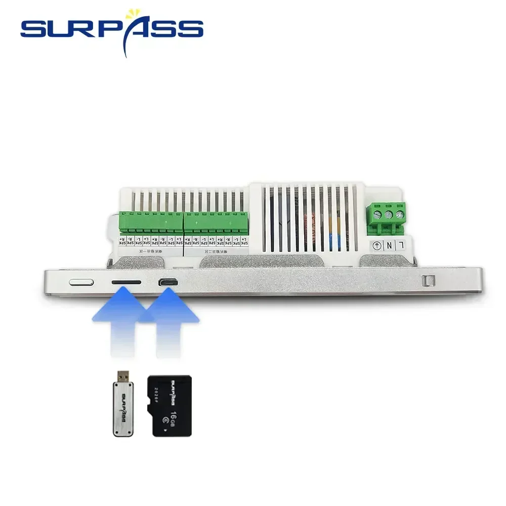 Android 8.1 wzmacniacz mocy 8 kanałów WiFi kompatybilne z Bluetooth wzmacniacze ścienne wsparcie Audio TUYA nagłośnienie Surround