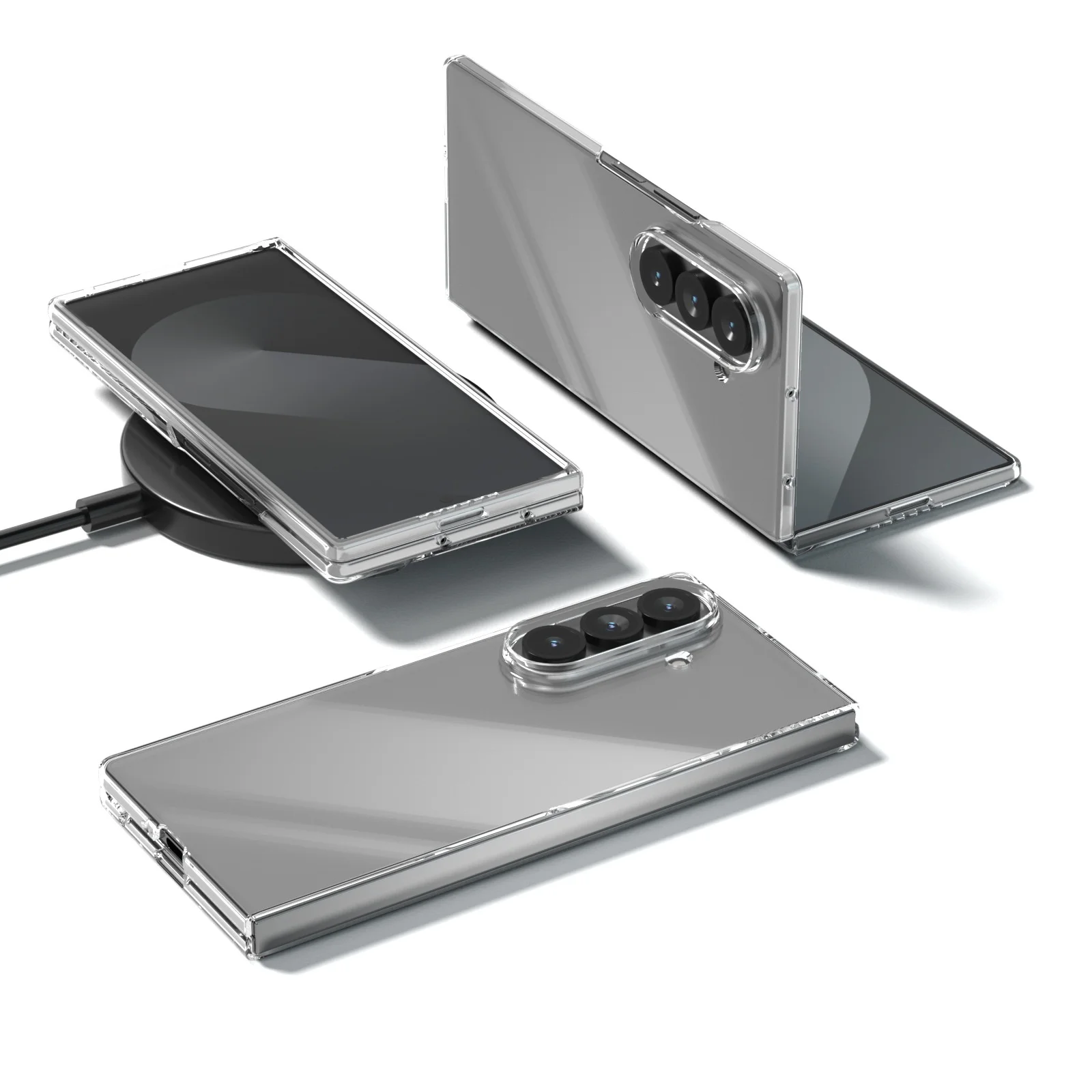 Funda transparente plegable antiarañazos para Samsung Galaxy Z Fold7 5G Fold 7 Fold6 Fold5 Fold2 Fold4 Fold 6 5 4 3 2 Fold3