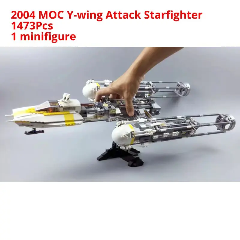 

Hot sales 10134 05040 Y-wing Attack Fighter Building Blocks Bricks MOC Toys For Children Boy Birthday Christmas Gift 1473pcs