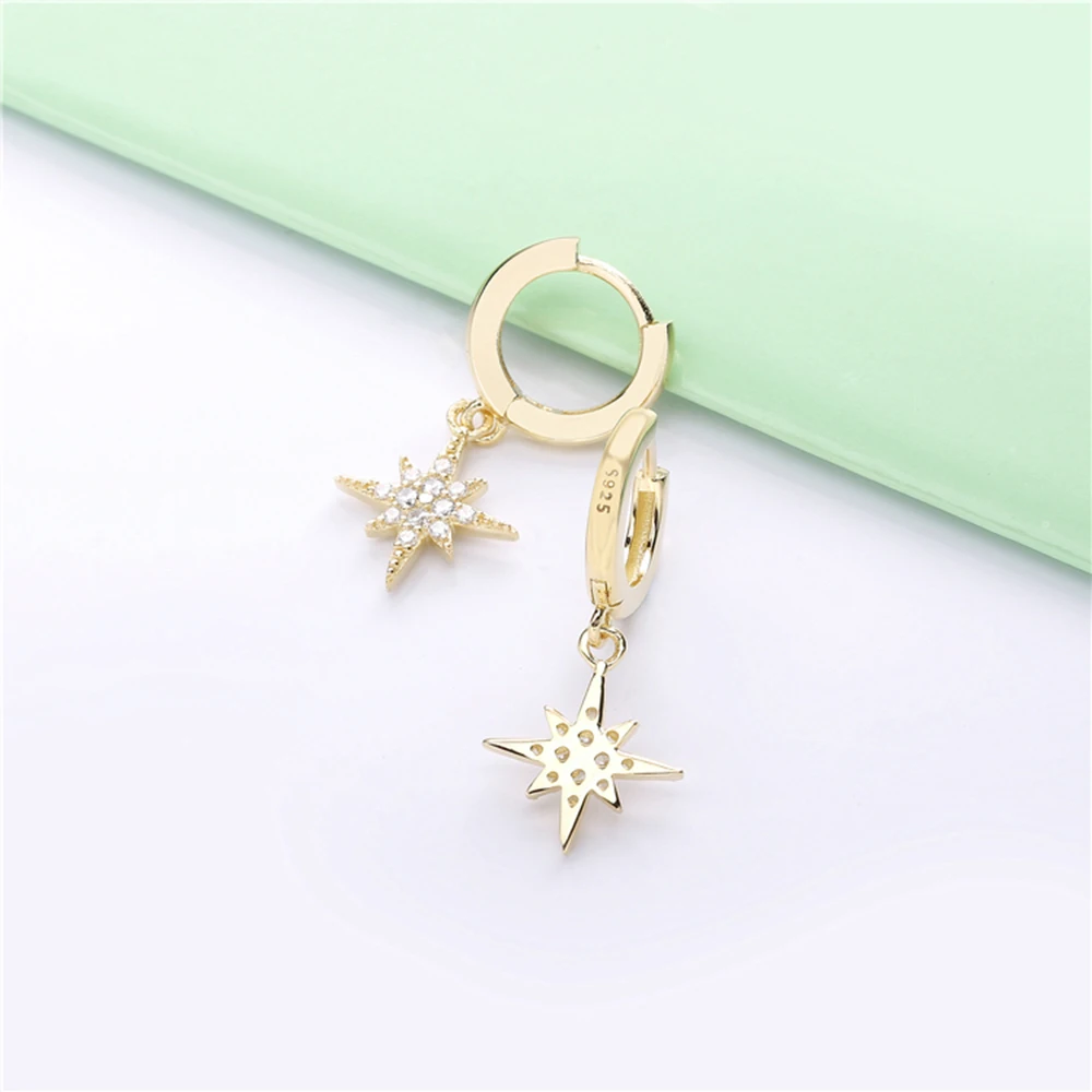 SHADOWHUNTERS الأصلي 925 فضة Starbrust كليب على أقراط للنساء جودة عالية الفضة 925 صنع المجوهرات #5