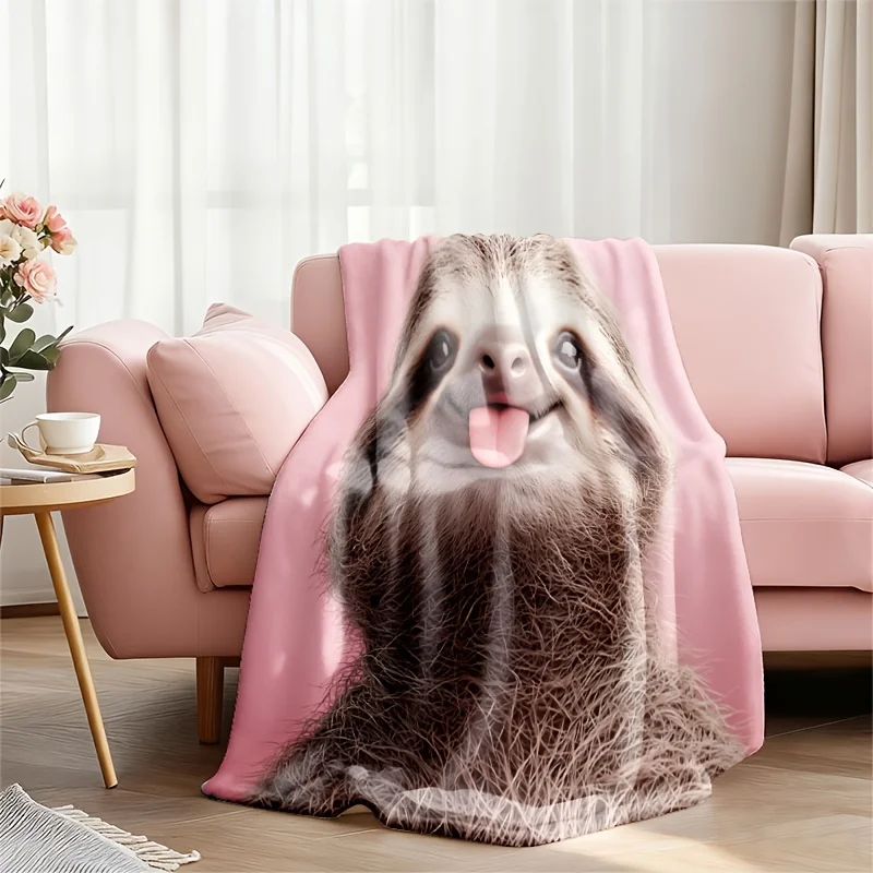 Funny Skunk Throw Blanket Cozy Lap Throw for Couch Xmas Gift Novelty Plush Decor 150x200cm Winter Warming Bed Blanket