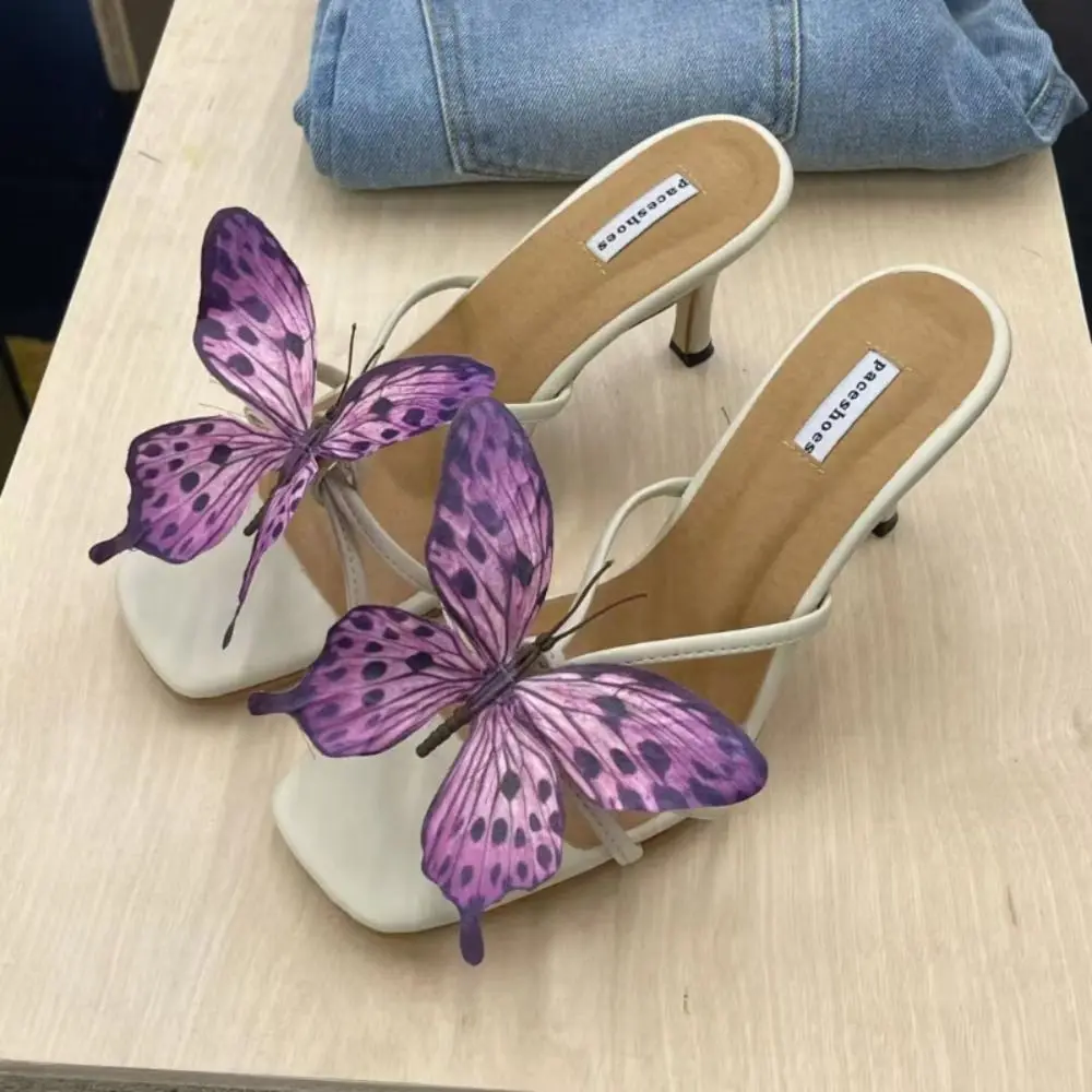 

Sandals Decorations Flower Shoe Accessories Vacation Style Removable Butterfly Orchid Shoes Charms Shoe Accessories Clogs Buckle