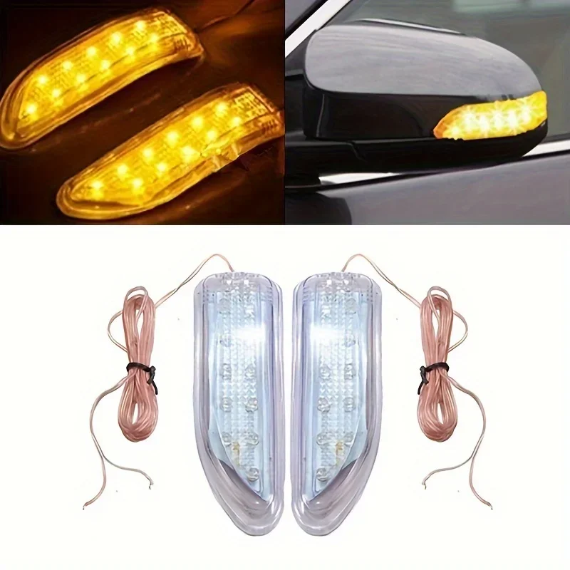Automotive LED amber rearview mirror turn signal light daytime running light accessories - Upgrade your car rearview mirror