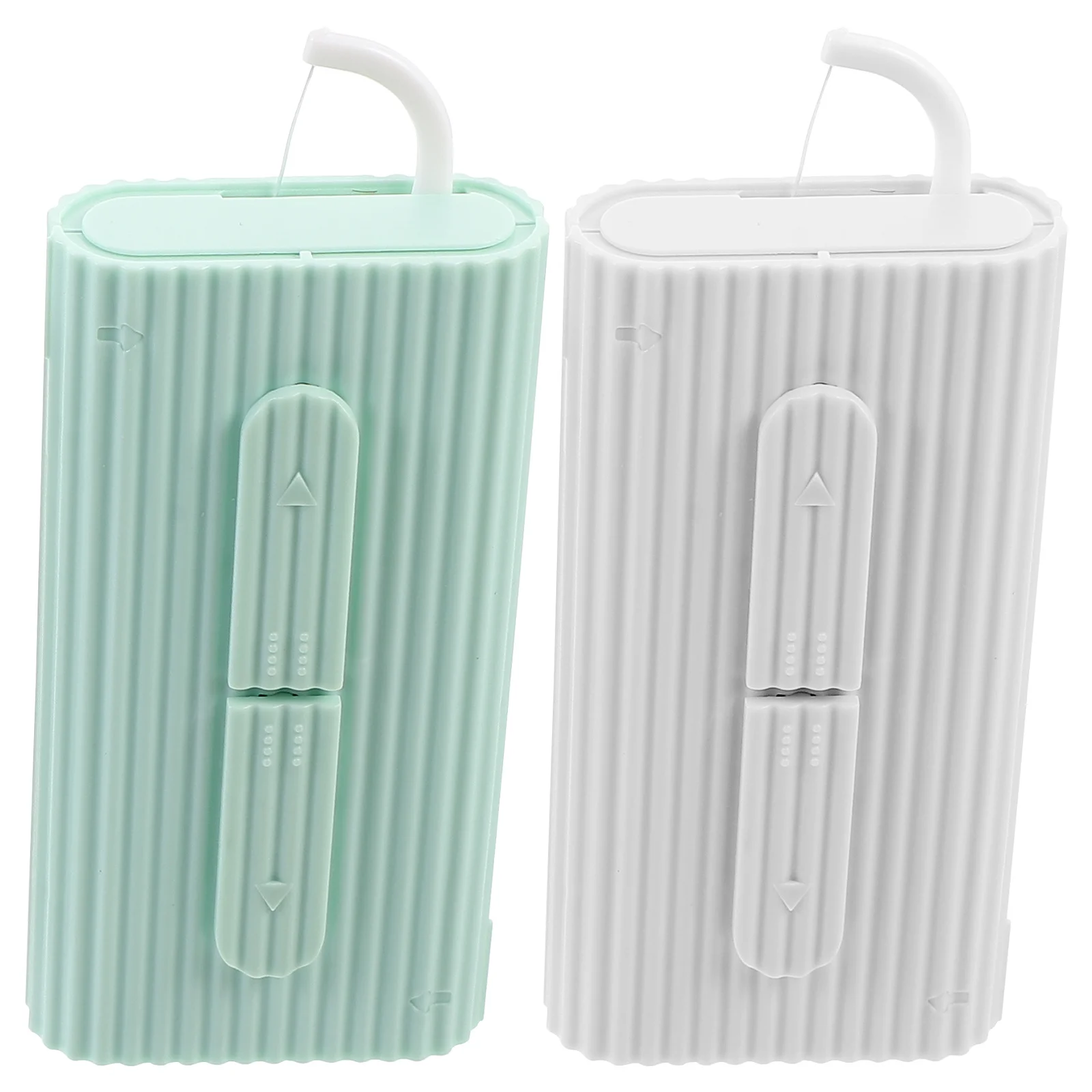 2 قطعة خيط تنظيف الأسنان يختار مقبض مريح مستقر إزالة حطام الطعام بين الأسنان المدمجة المتاح الخيط المنظم المحمولة