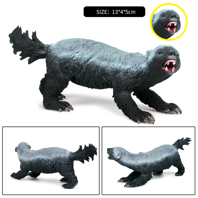 Oenux Simulation Neue Wilde Tiere Figuren Honig Dachs Mellivora Capensis Modell Action-figuren Kinder Bildung Geschenk Spielzeug – Detail 8