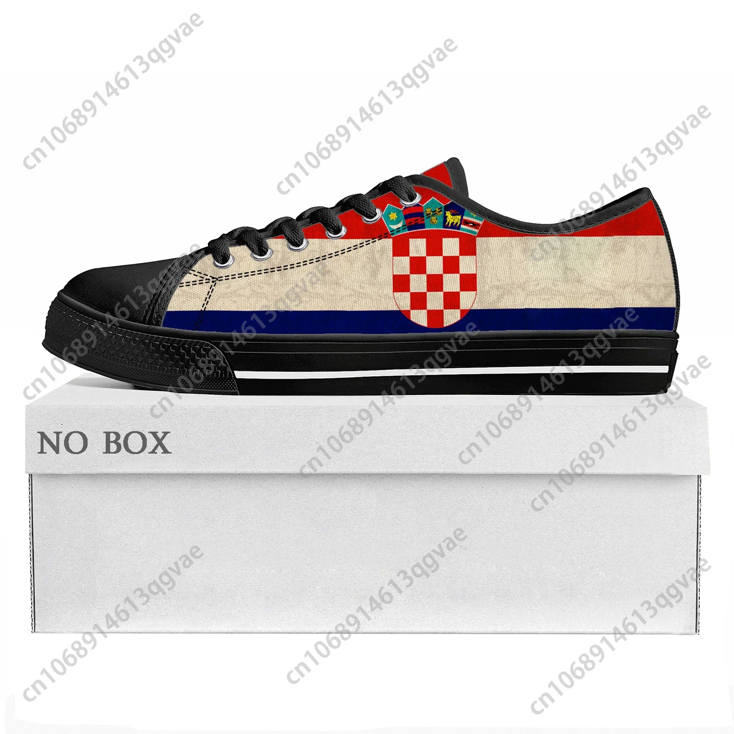 Zapatillas de lona con bandera de Croacia para hombre y mujer, zapatos informales de alta calidad, personalizados