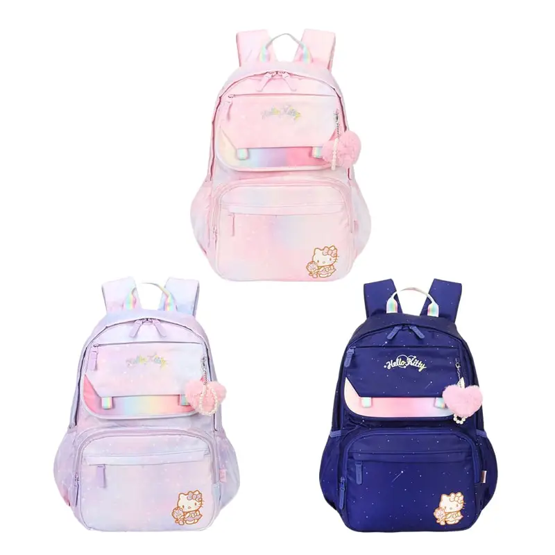 Sanrioed Hello Kitty Anime Cute Large Capacity Children Backpack Schoolbags Student Cartoon Shoulder Bag Travel Gift for Friend