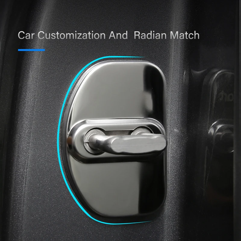 

for Smart 451 Fortwo 453 Fortwo Forfour 2022 2019 2018 Door Lock Latches Cover Door Lock Decoration Protector Car Accessories