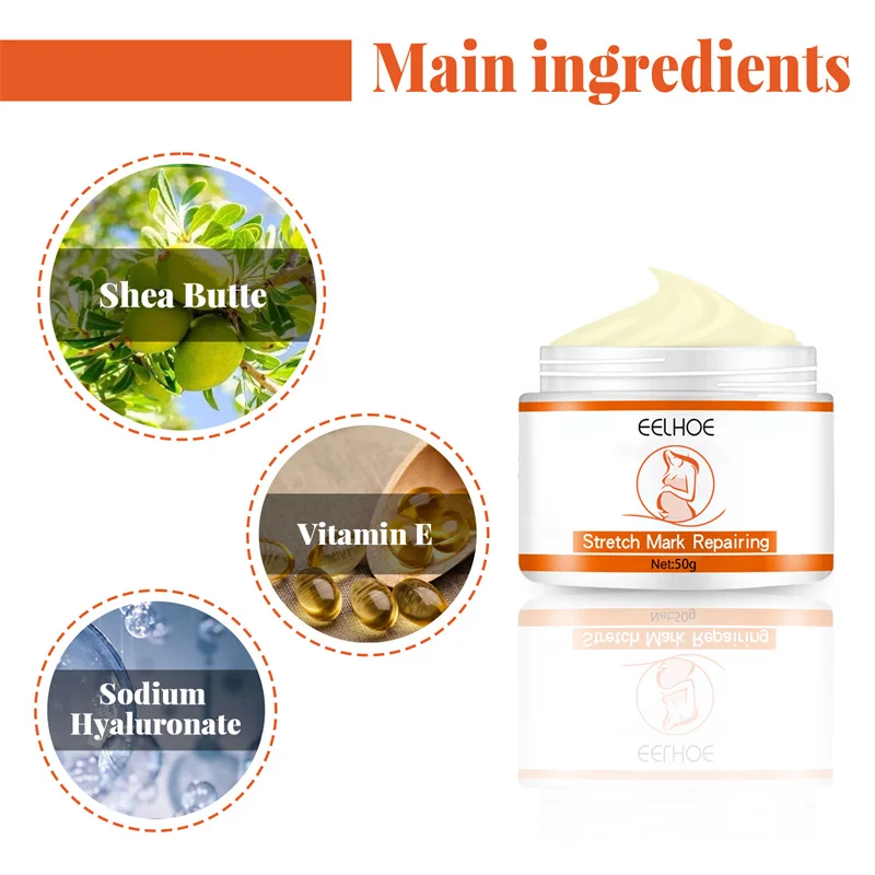 Stretch Mark Vanishing Cream Repair Anti-Wrinkle Anti-Aging Pregnant Women Stretch Marks Treatment Cream Vitamin E Skin Care 50g