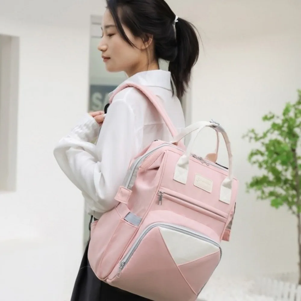 Nylon Mommy Bag Large Capacity Waterproof Maternity Travel Bag Insulated Pockets Multifunctional Nappy Bagpack Travel