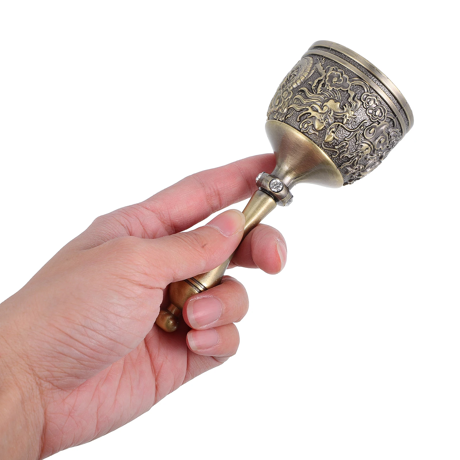 

Alloy Handheld Bell Vintage Bells Geometry Restaurant Countertop Desk Zinc for Service Table Home Chimes