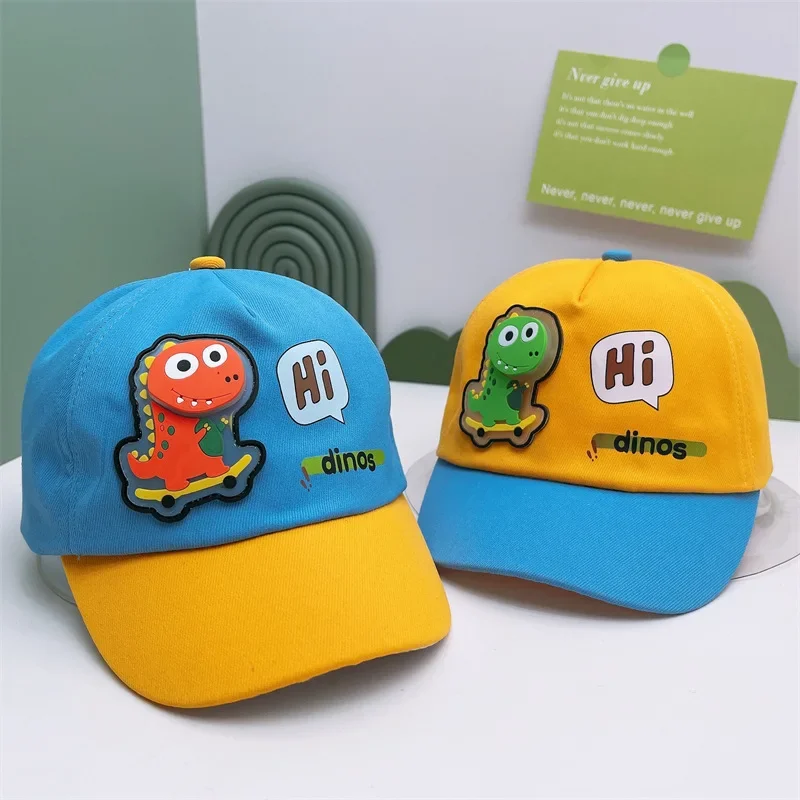 Children\'s Kids Baseball Cap for Girl Boy Spring Summer Baby Sun Hat Cute Cartoon Animals Dinosaur Toddler Caps