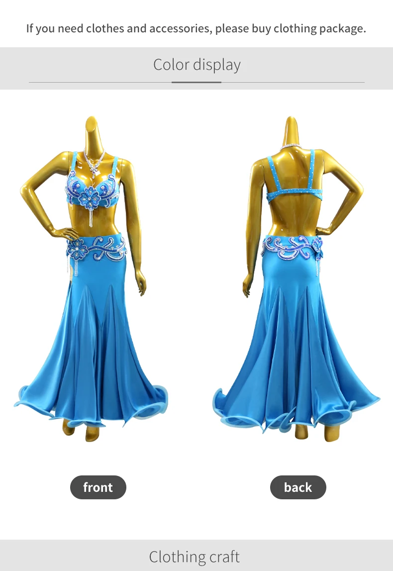 Bauchtanzkostüme Orientalisches Bauchtanzkleid Aufführungsanzug 2026 Mädchen Tanzkleidung Damen Bühnen-Übungsrock – Detail 5