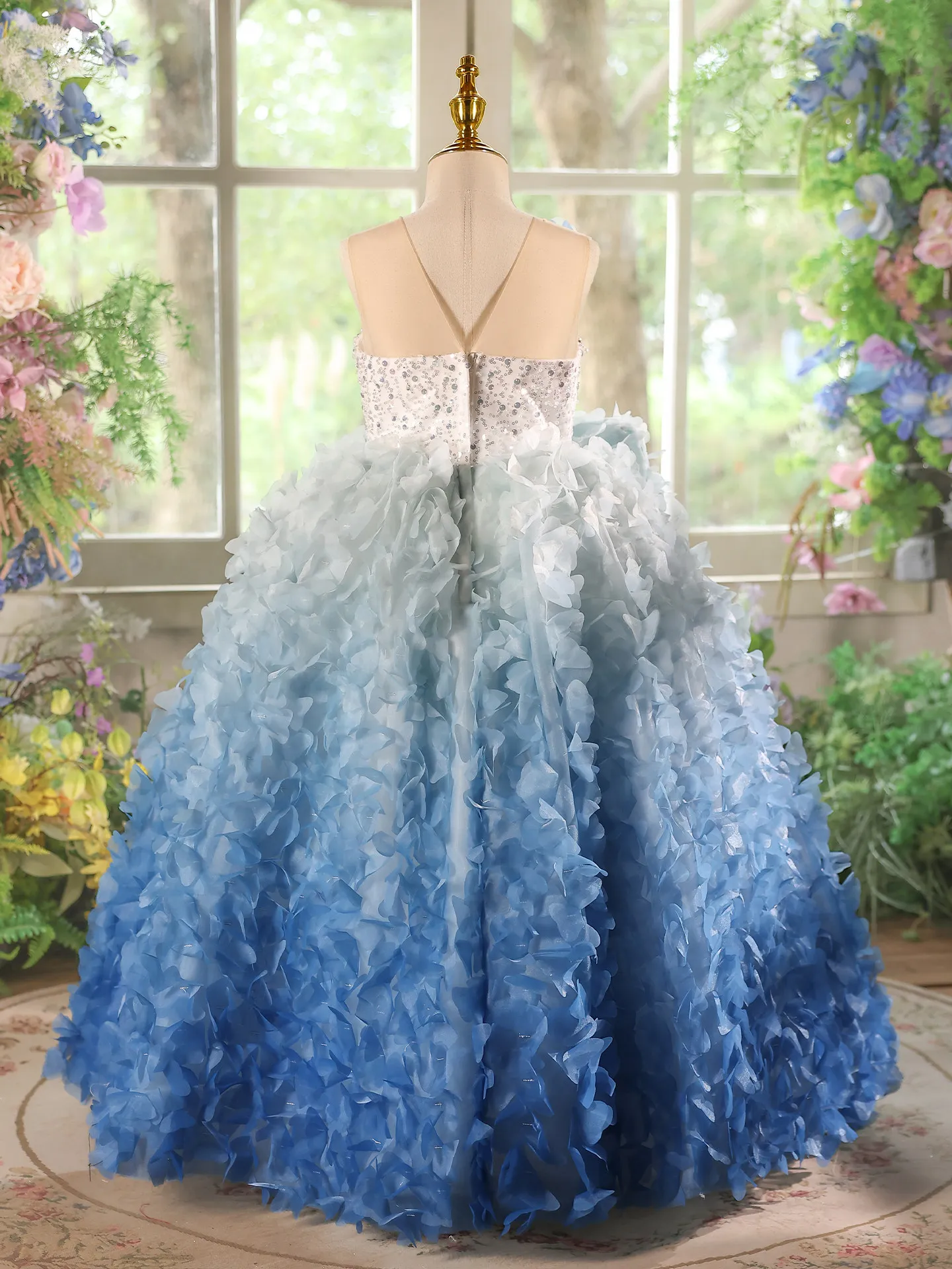 Custom Flower Girl Dress For Wedding Birthday Party Pageant Gown Formal Kids Prom Ball Gown For Little Girls