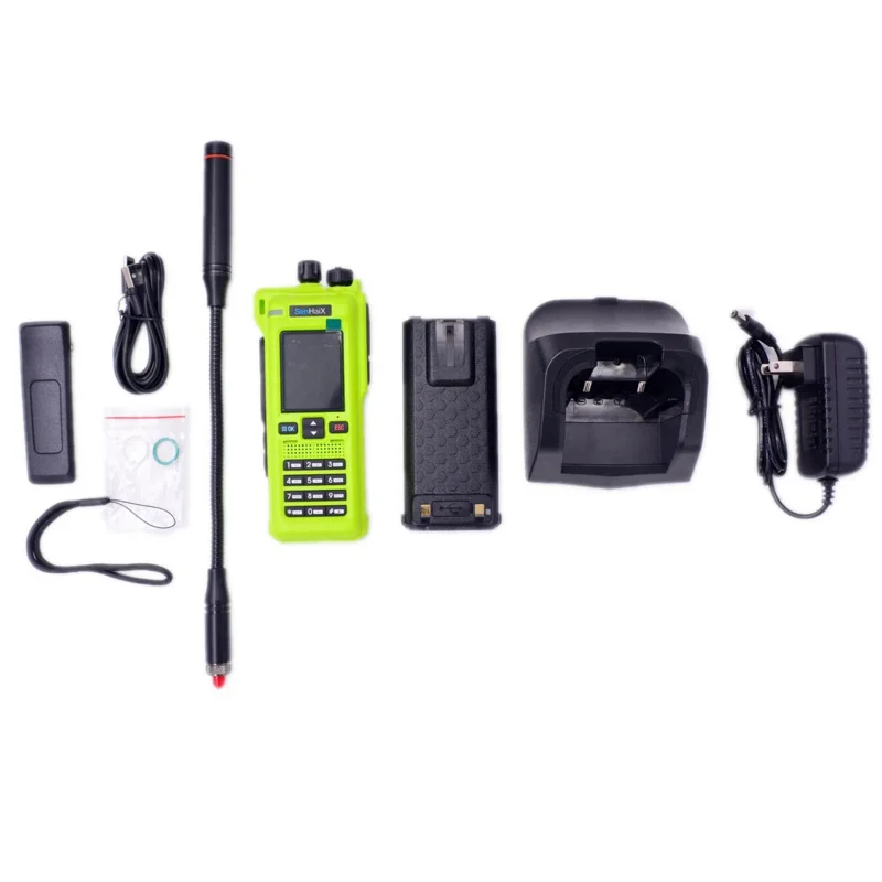 SenHaix GT12 Rádio em dois sentidos VHF UHF Tela grande TPU Receptor de banda aérea à prova d'água Porta USB C HAM Interfone