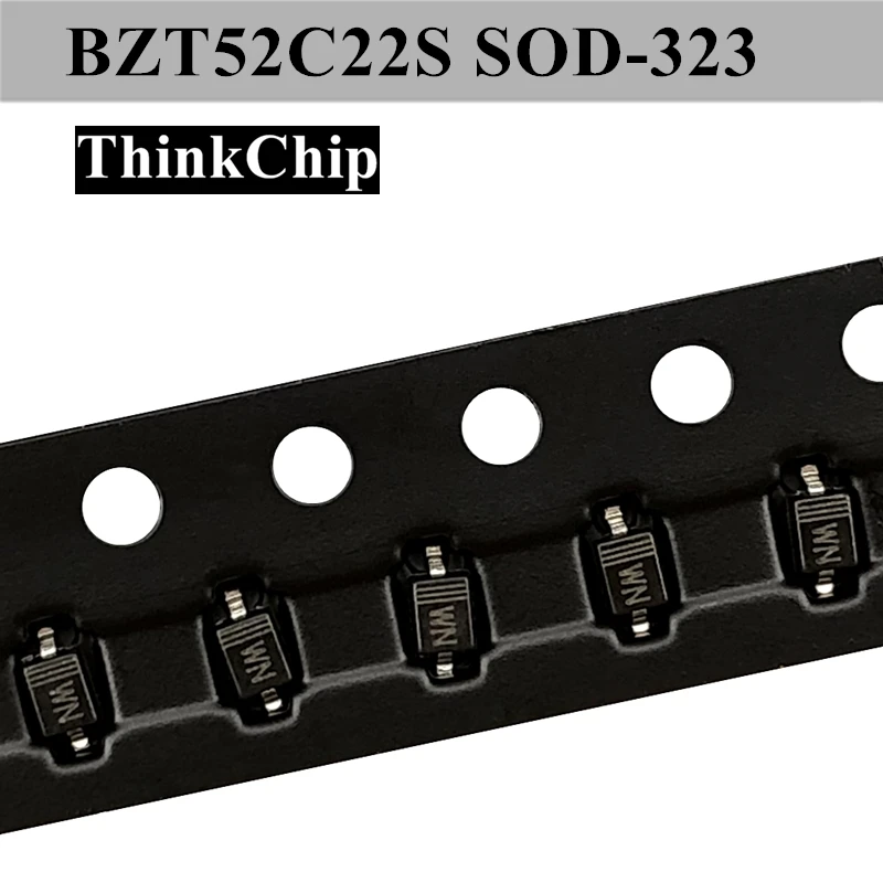 (100 قطعة) BZT52C22S SOD-323 SMD 0805 صمام ثنائي مثبت الجهد 22 فولت (وضع علامة WN)
