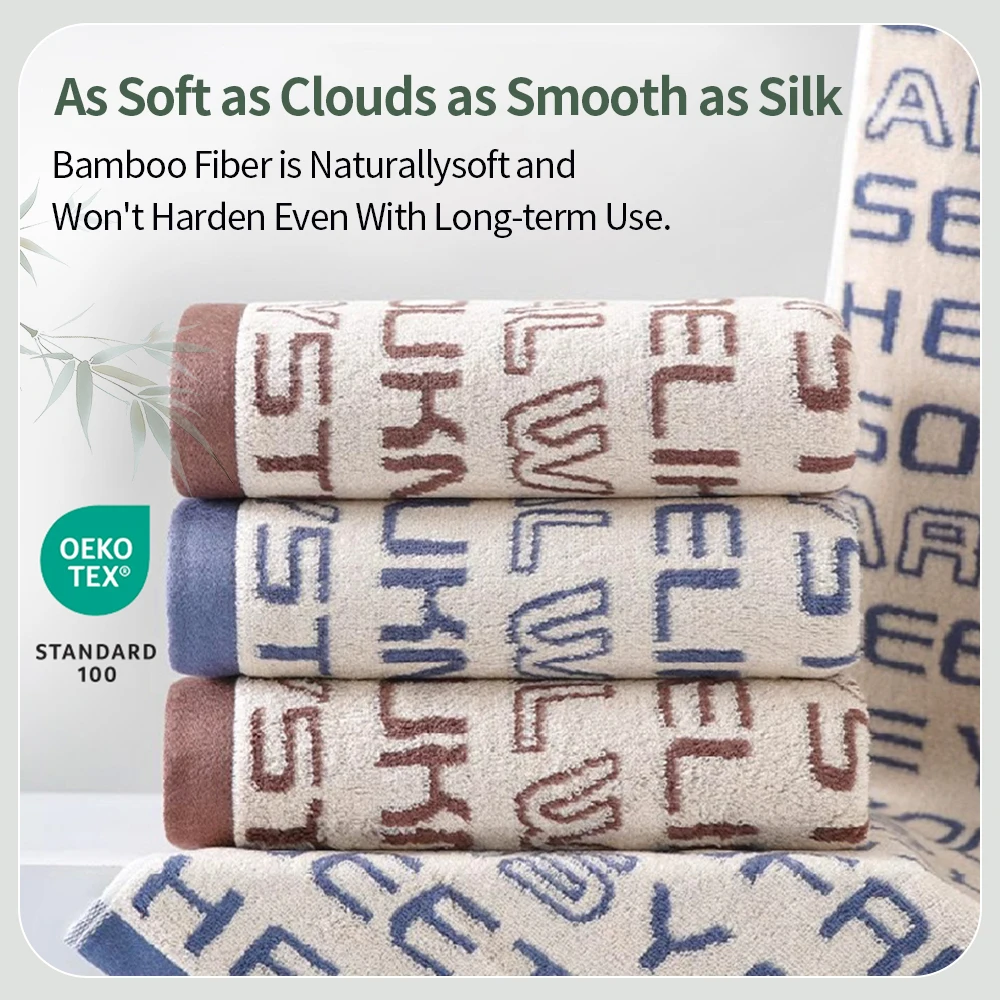 Luxurious Bamboo Fiber Towel Set Ultra Soft Highly Absorbent Includes 1 Bath Towels 1 Hand Towels 1 Washcloths For Bathroom