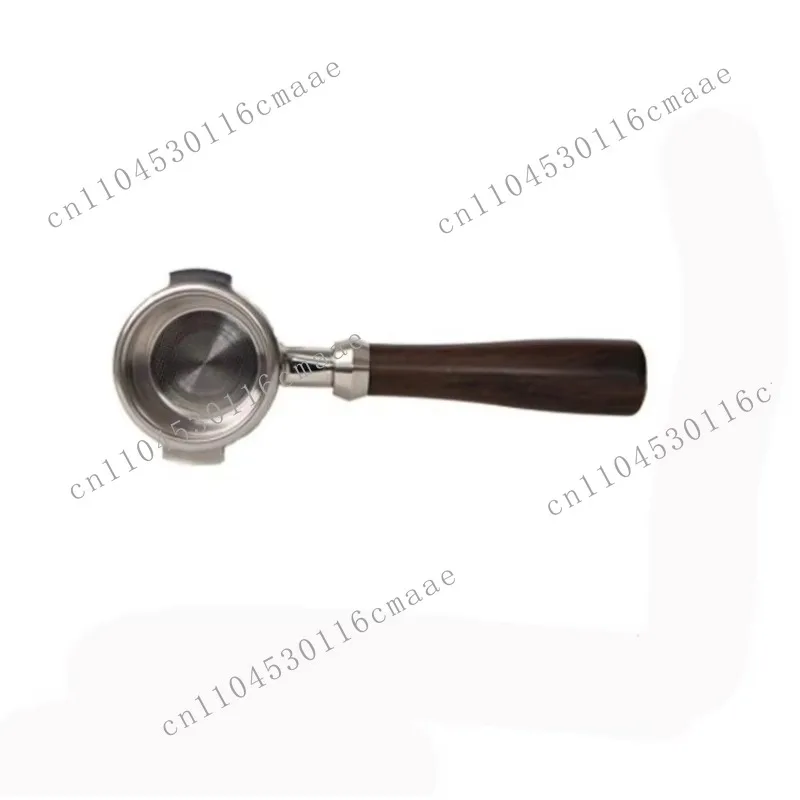 Kitchen Espresso Wooden Handle Stainless Steel 2-ear Bottomless Portaffilter 58mm