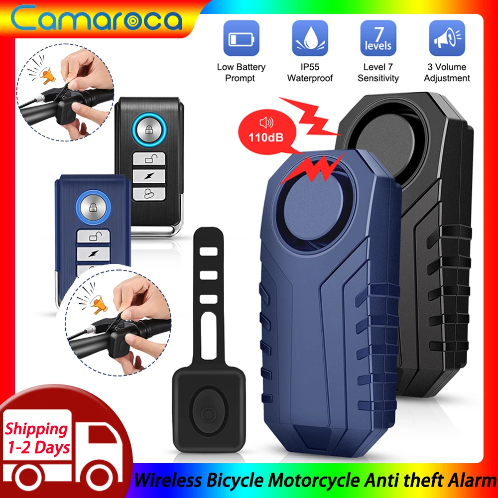 Wireless Bicycle Vibration Alarm System Waterproof Motorcycle Electric Bike Alarm Remote Control Anti Lost Security Sensor