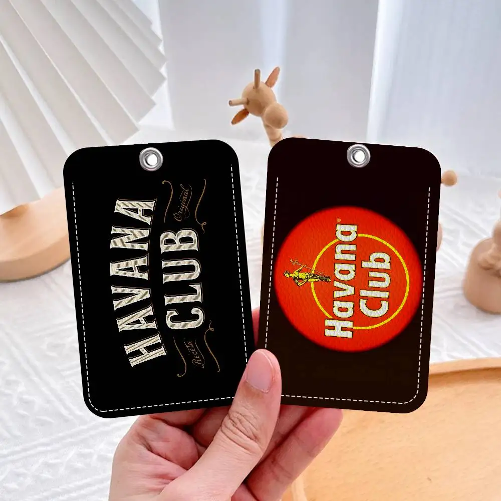 

H-Havana C-Club Style PU Access Card Holder With Keychain - Executive Protection For Bank Card,Subway, Bus Card Case