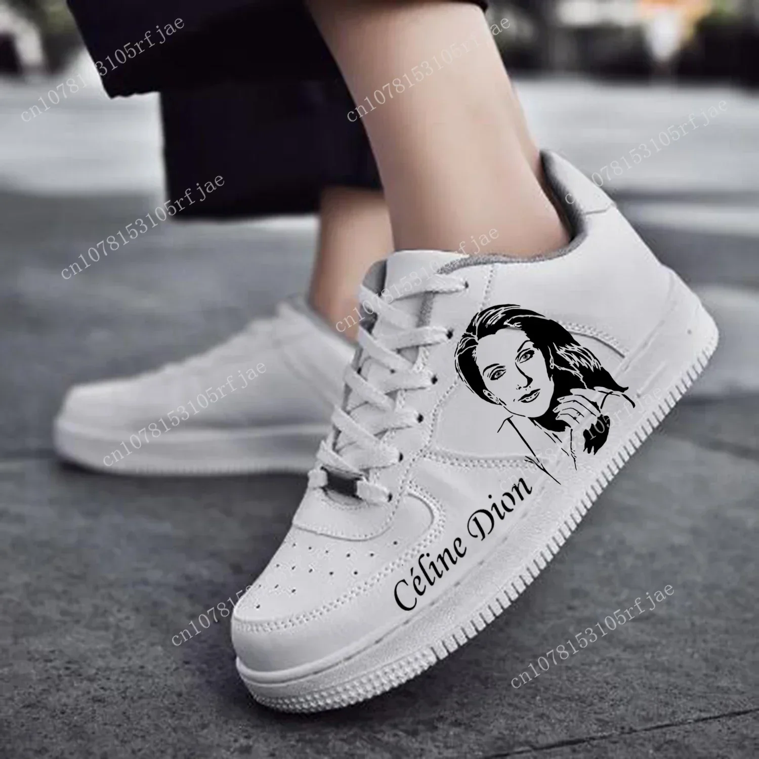 Celine dion mein Herz wird auf af Basketball Herren Damen Sport laufen hochwertige Flats Force Sneakers schnüren Mesh benutzer definierte Schuh