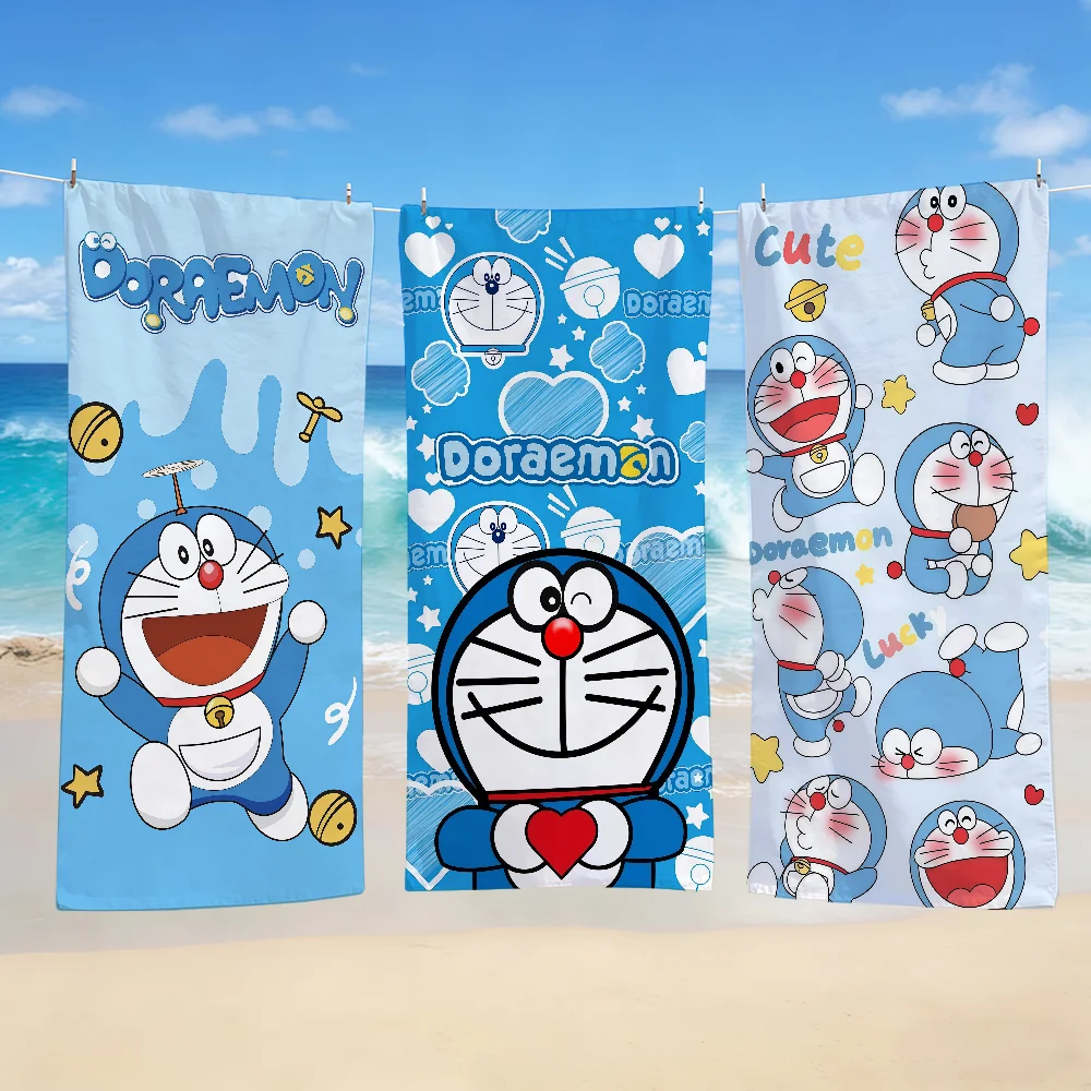Towel Textile Bathrobe Beach CARTOON Quick-Drying Lightweight Portable D-doraemonS-ES Camping Swim Pool Travel