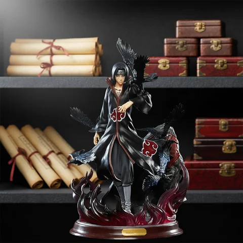 28cm Popular Naruto Anime Model Uchiha Itachi Statue Toy Home Decor Ornament for Boyfriend Gift