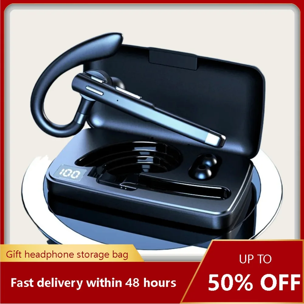 

Wireless Bluetooth earphones with noise reduction and over the ear design for ultra long battery life, suitable for business use