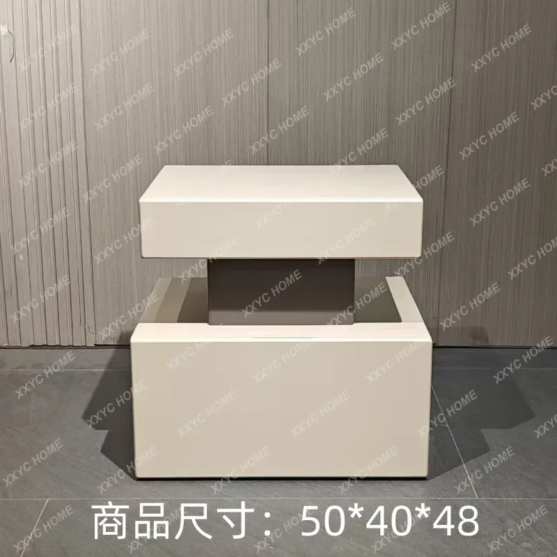 

JYA12Small apartment bedroom lacquered bedside table light luxury high-end home bedside cabinet