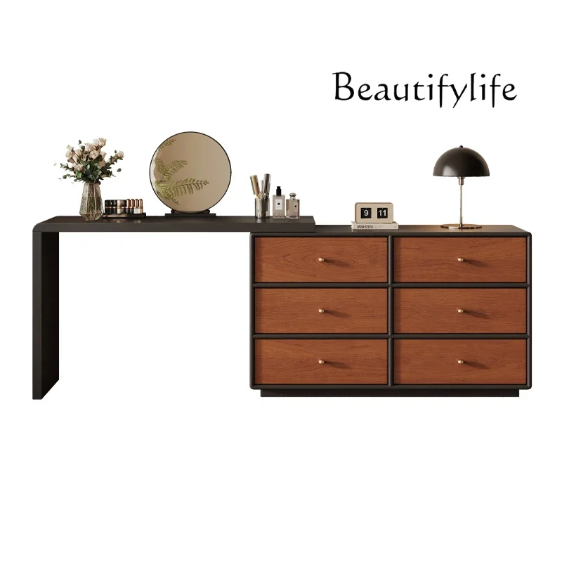 X Medieval Dresser Chest Integrated Solid Wood Modern Simple Bedroom Corner Makeup Table