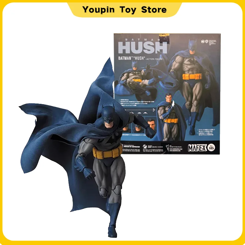

Genuine 6-Inch Mafex No.105 Batman Hush Action Figure Collectible Model Home Desktop Display Movable Joints Toy Birthday Gift