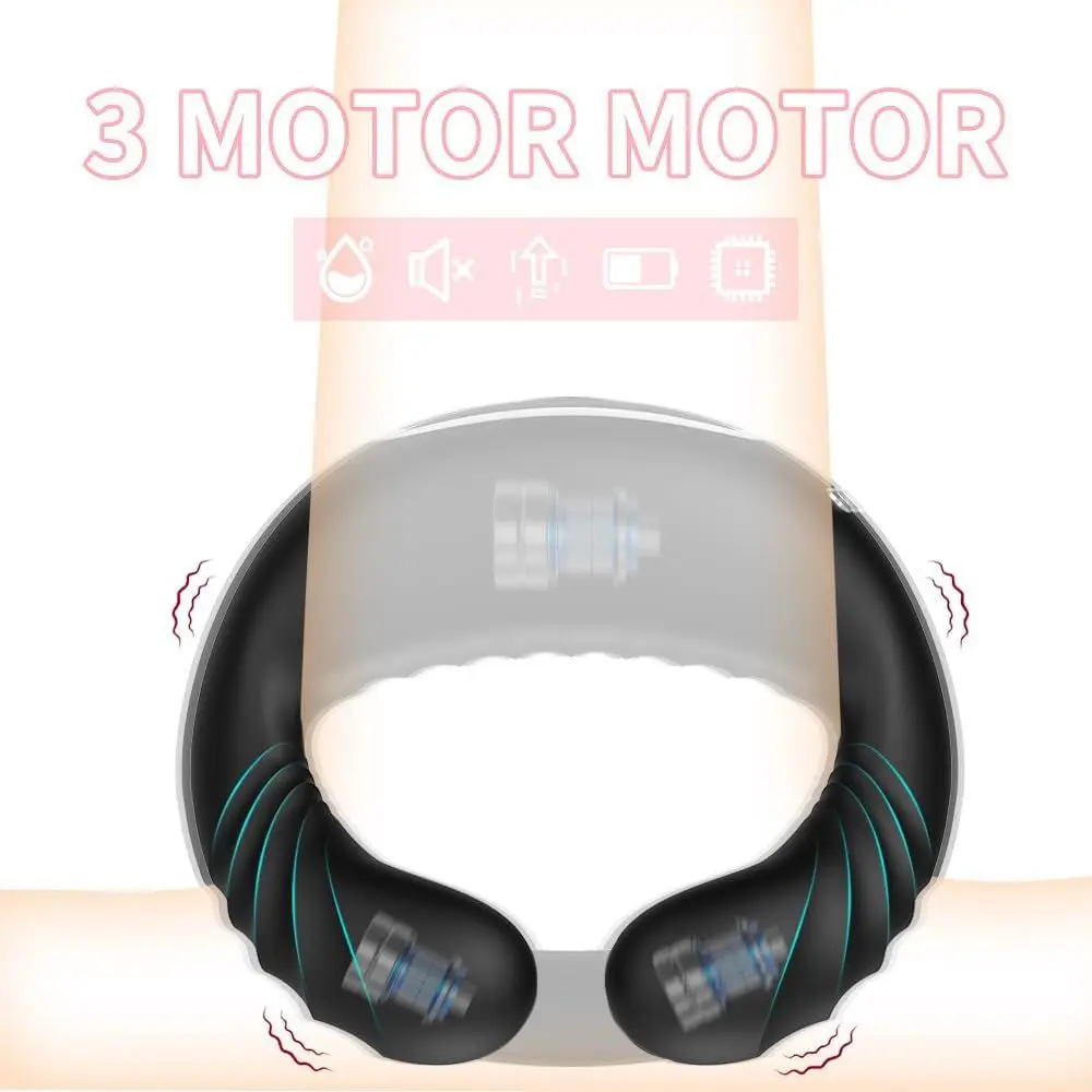 تهتز خاتم الديك متعة القضيب الدائري هزاز مع 9 طرق الاهتزاز سيليكون القضيب المكبر هزاز الجنس لعب الكبار والألعاب