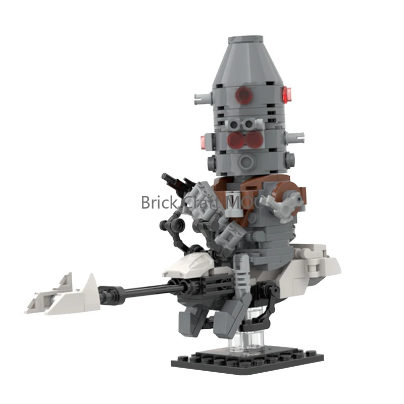 

MOC Sci-Fi Adventure Building Blocks - Future Patrol Robot & Space Speeder Model Kit for Adults