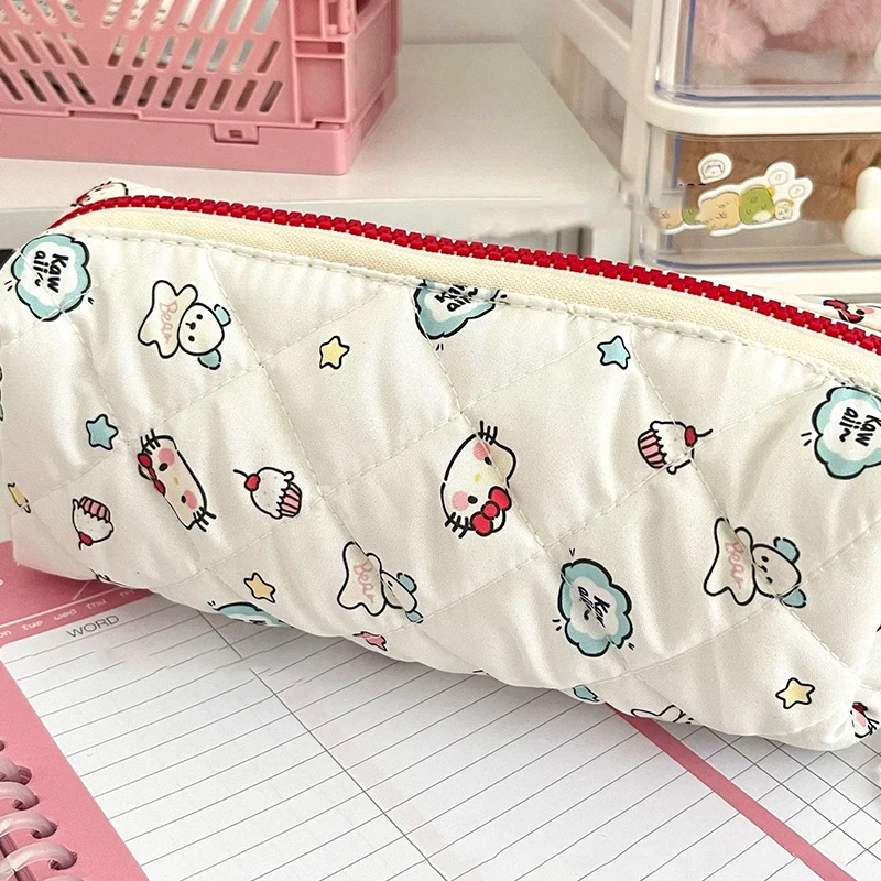 Sanrio Hello Kitty My Melody Large Capacity Pencil Case Stickers Memo Pad Gel Pens Kawaii Stationery Set Student School Supplies