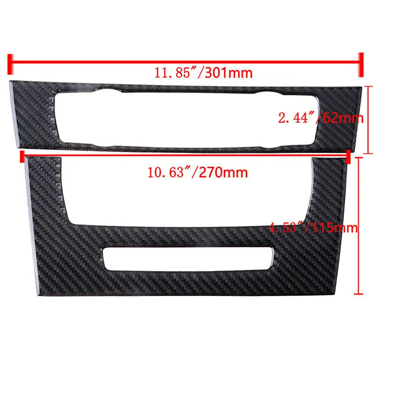 Carbon Fiber Car Interior Center Control CD Panel Frame Cover Sticker Trim For BMW 3 Series E90 E92 E93 2005 - 2010 2011 2012