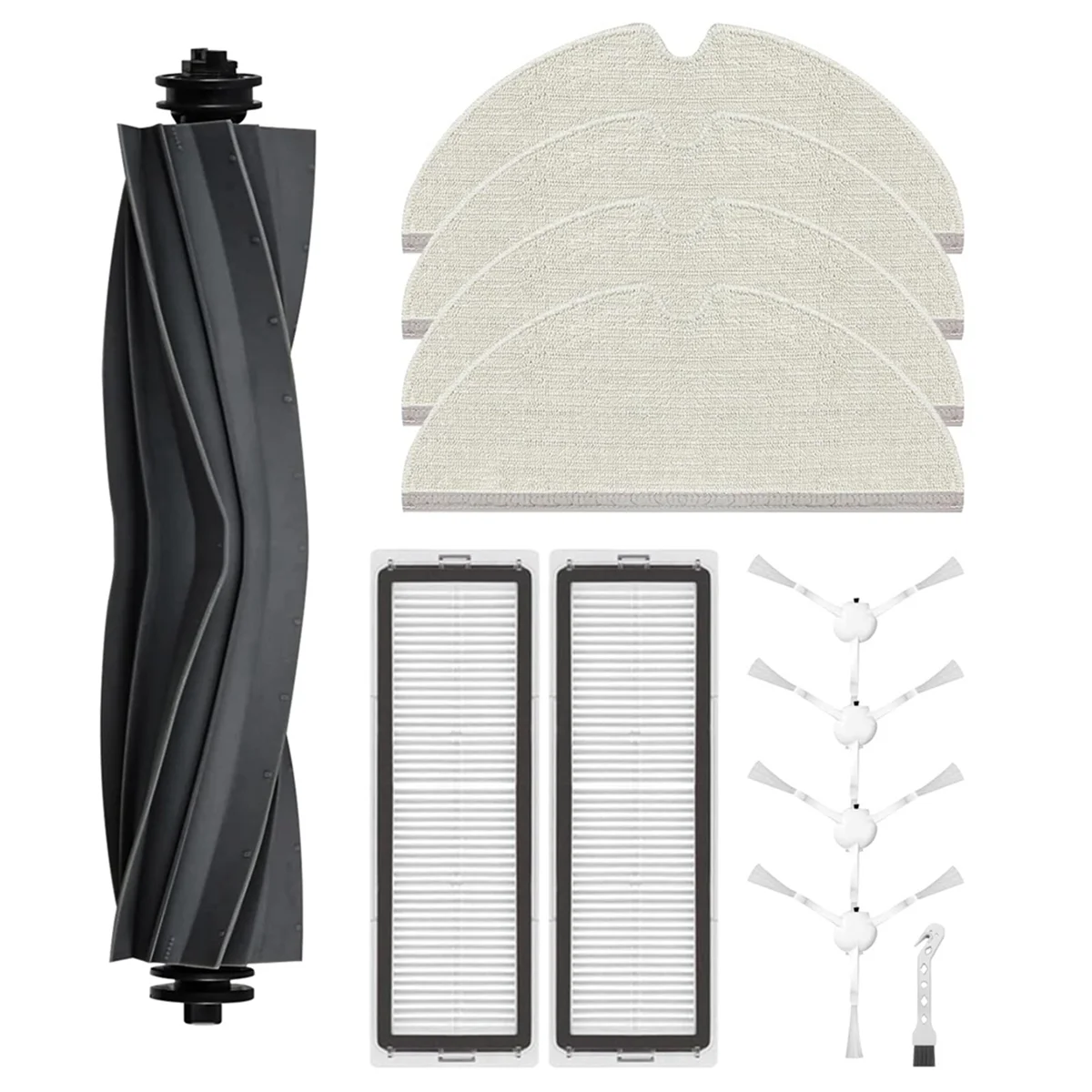 Accessory Kit for D9 / D9 Max / L10 Pro Robot Vacuum Cleaner, Roller Brush,Filters,Mop Pads,Side Brushes