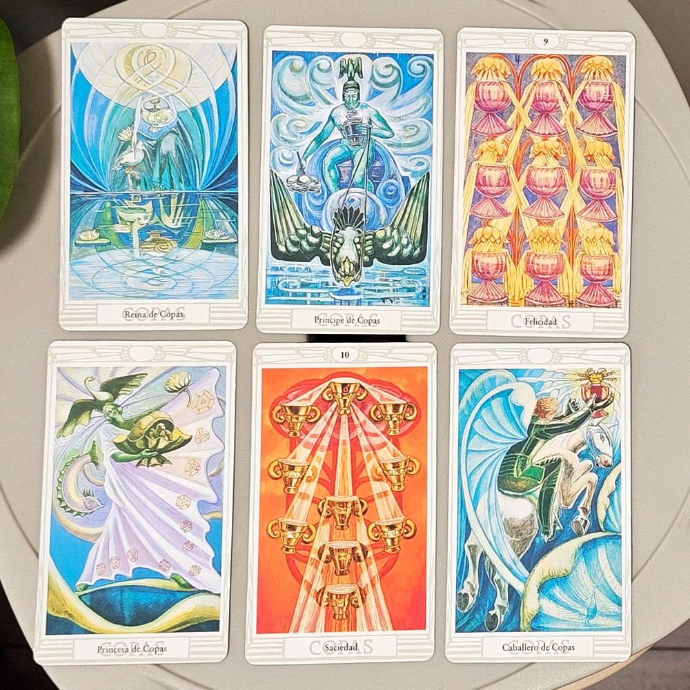 Crowley Thoth Tarot Deck 78 Pcs Cards with Egyptian Symbolism, Qabalistic & Astrological Insights, Occult Knowledge 10.3*6cm