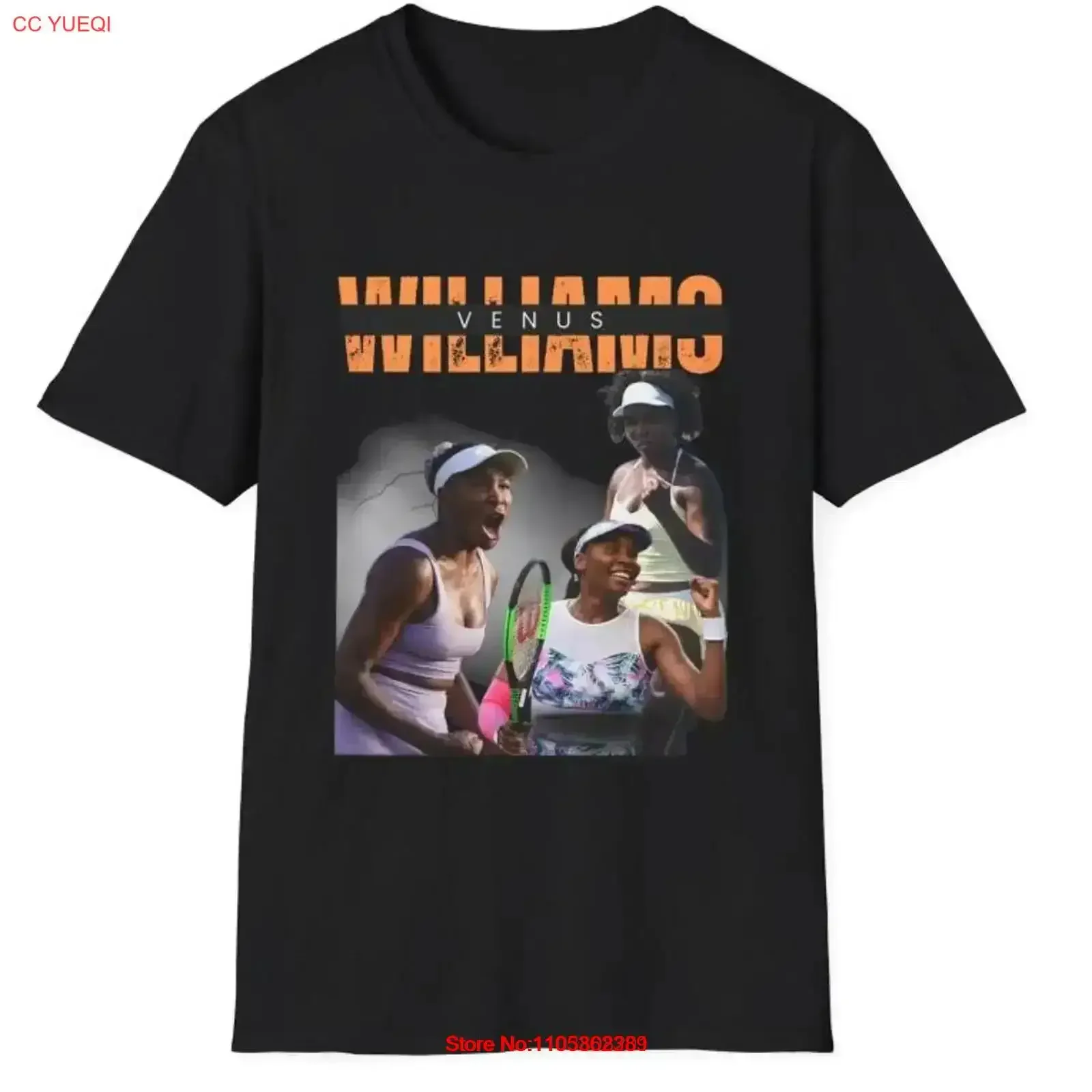Camiseta vintage de homenaje a Venus Williams, ropa de diseñador para amantes del deporte y el tenis, ropa de diseñador lavada, cómoda, transpirable, suave, vintage