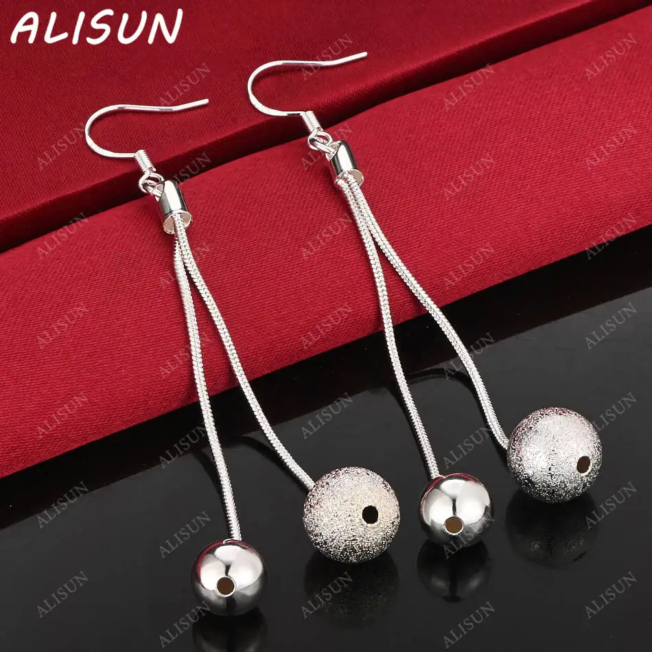 

ALISUN 925 Sterling Silver Beaded Tassels Earrings Drop Earrings For Women Charm Trend Birthday Gifts Fashion Party Fine Jewelry