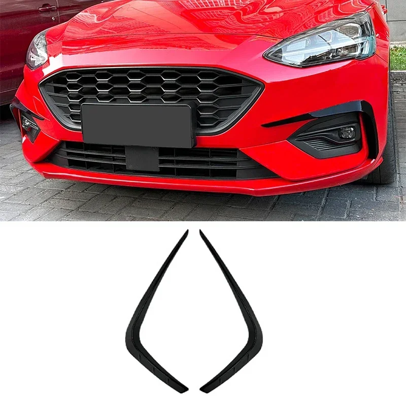 New！ For Ford Focus ST Line 2019 2020 2021 2022 Front Bumper Lip Splitter Fog Lamp Grill Spoiler Cover Air Vent Wind Knife Body