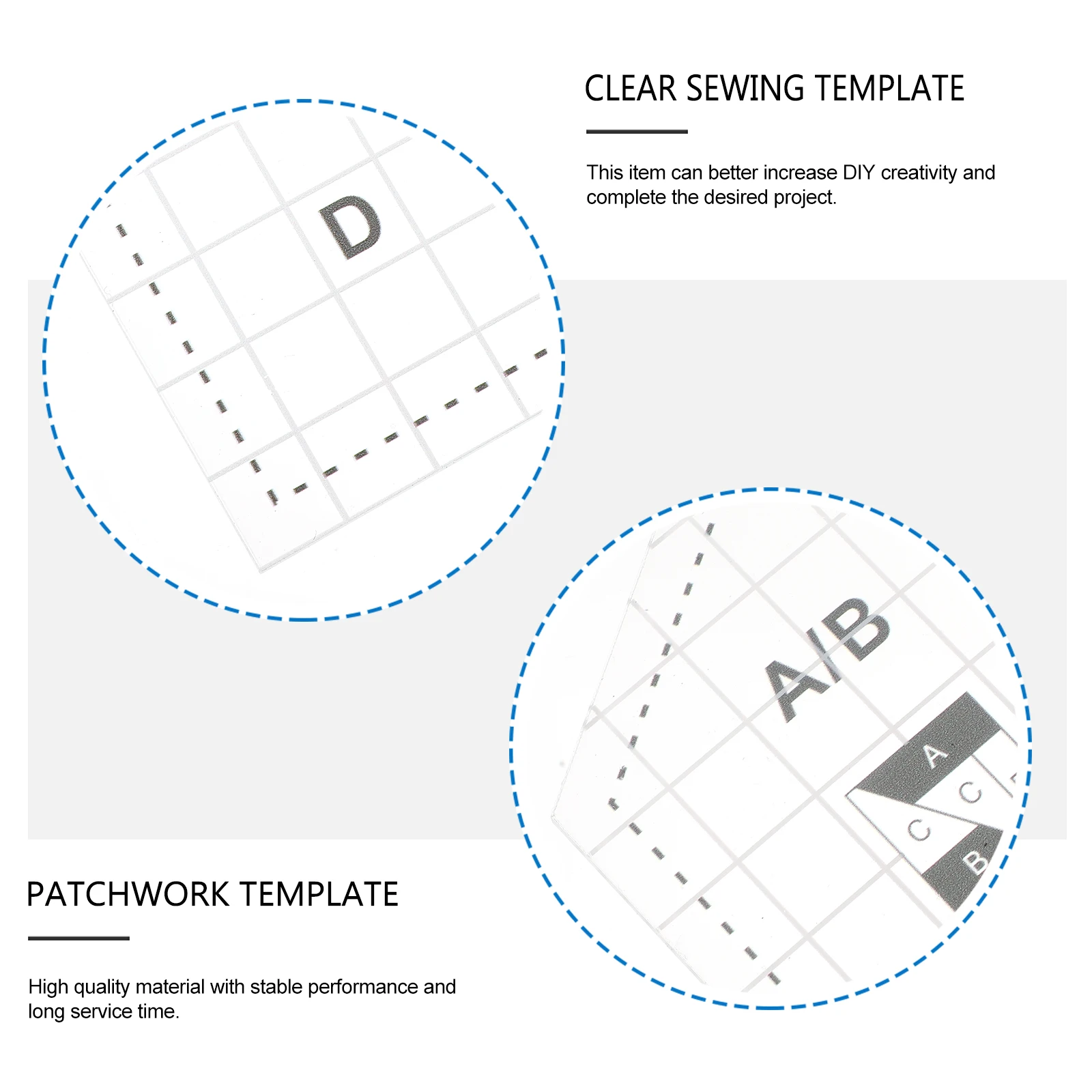 

1 set 1 Set Quilting Templates Diy Patchwork Sewing Tools Fabric Light Compact Durable Acrylic Template Easy Carry Professional