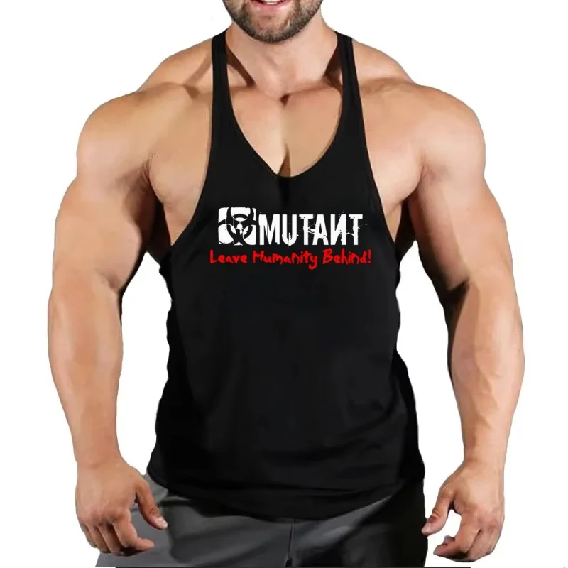 Men's Cotton Workout Vest Gym Warrior Tank Top Moisture-Wicking Breathable Bodybuilding Sleeveless Training Oversized Fitness