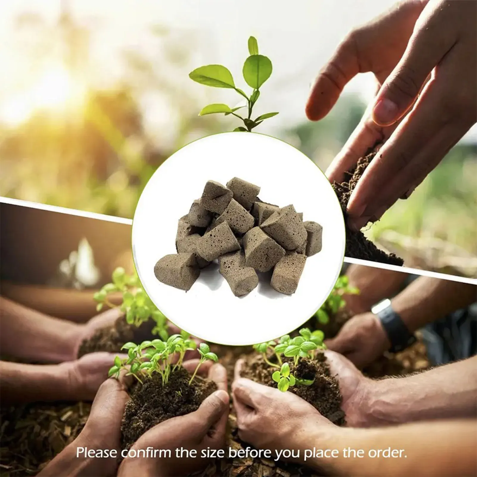 10/30Pcs Hydroponic Seedling Sponges Garden Flowers Planting Green Thumb Seedling Soil Block for Promoting Plants Growth