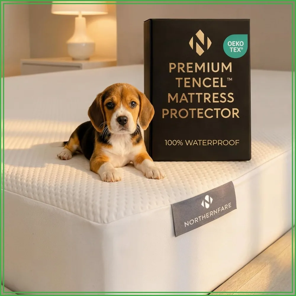 King Waterproof Mattress Protector | Cooling Tencel Cover | Deep Pocket, Noiseless, Hypoallergenic