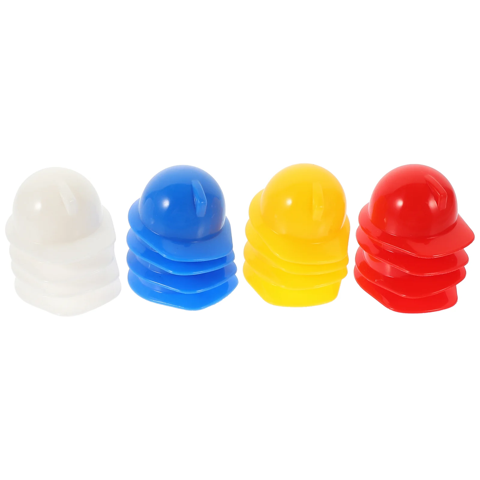 

40 Pcs Mini Construction Hat Decoration Miniture Saftey Puppy Toys Miniature Baby Hats Safety