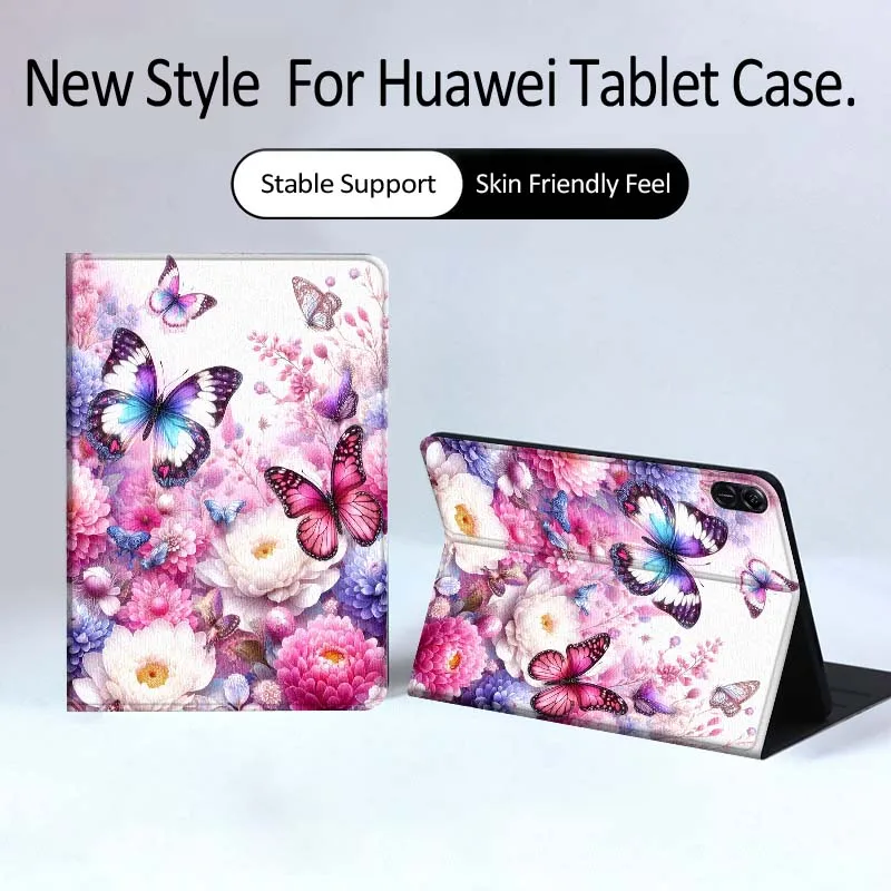 

Colorful Butterfly Design Tablet Case For Huawei MatePad Pro Air 12 X Honor Pad 8 V8 9 13 GT GT2 3 12.6 13.3 Inch
