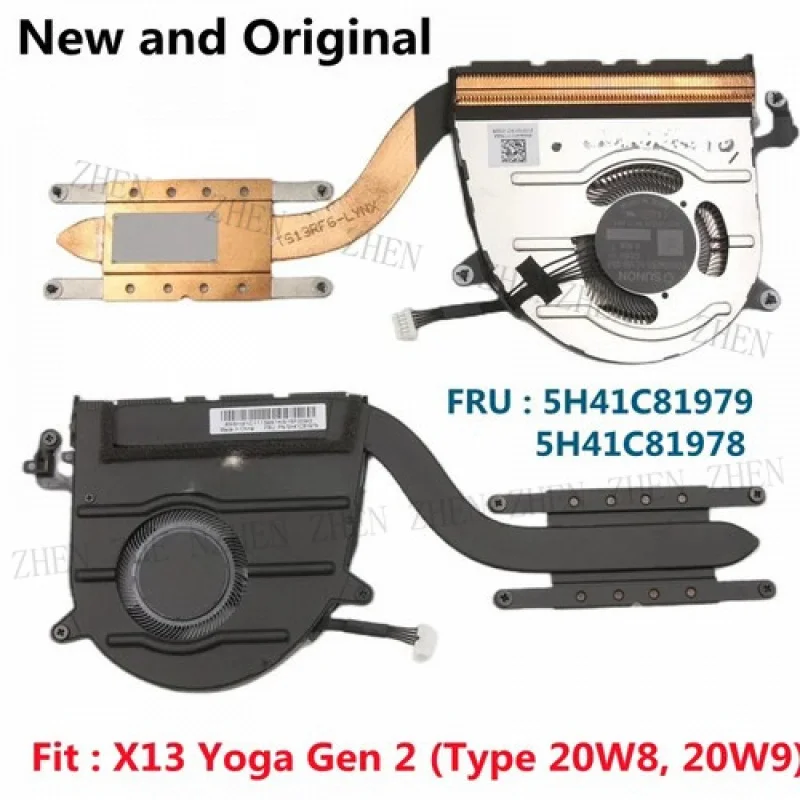 

Y CPU Fan Cooler Heatsink Radiator For Lenovo Thinkpad X13 Yoga Gen 2 5H41C81978/9