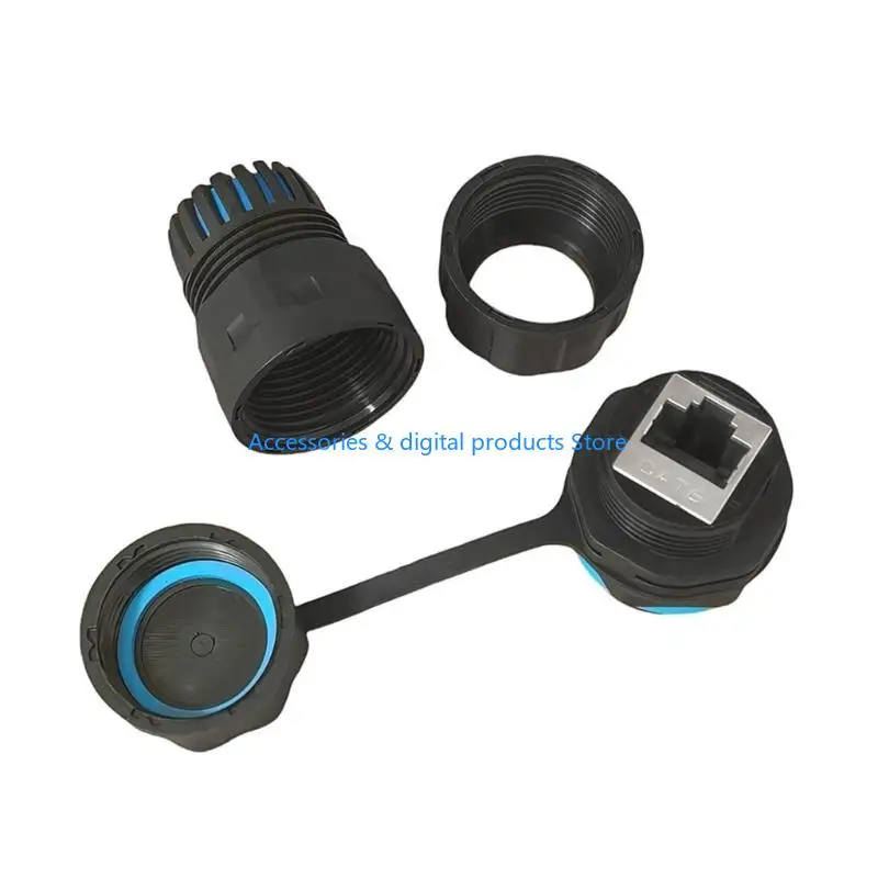 77JD Quick Cat6 250MHz IP68 Level Shielded RJ45 Coupler M23 RJ45 Cat6 Connector For Outdoor Cameras And Electronic Equipment
