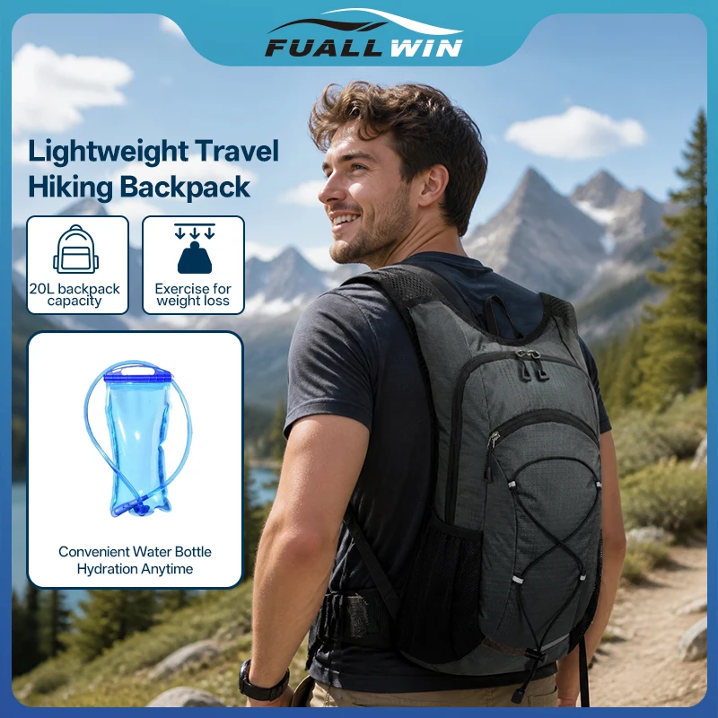 

Lightweight outdoor hiking bag, dual-use for cycling and commuting waterproof and wear-resistant, large capacity travel backpack