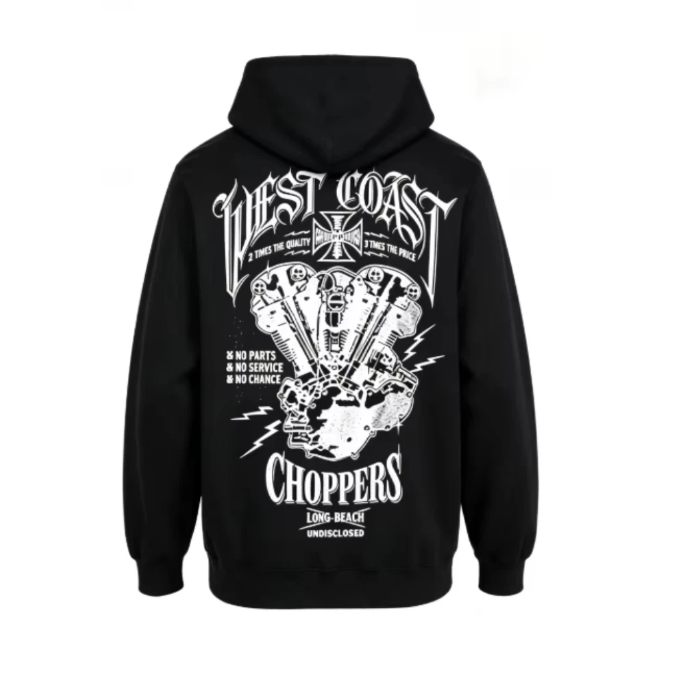 2026 Vintage Motorcycle Engine Graphic Hoodie Pure Cotton Long Sleeve Retro Biker Hooded Pullover Sweatshirt